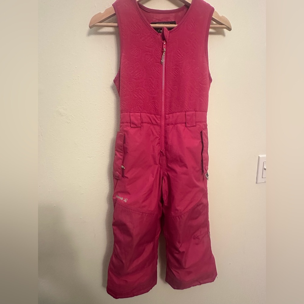 Kamik Kids' Pink Snow Bib Overalls‎ size 5